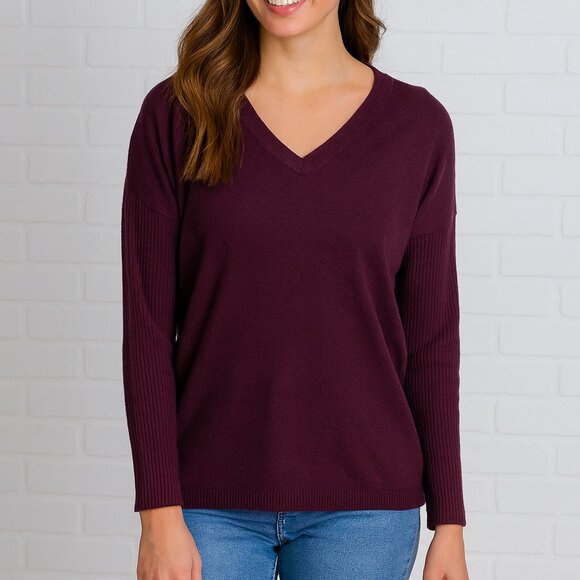 Nordstrom Sweet Romeo Purple Oversized Dolman Sweater - Picture 1 of 5